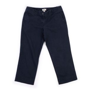 ANN TAYLOR LOFT navy crop chino pants size 6